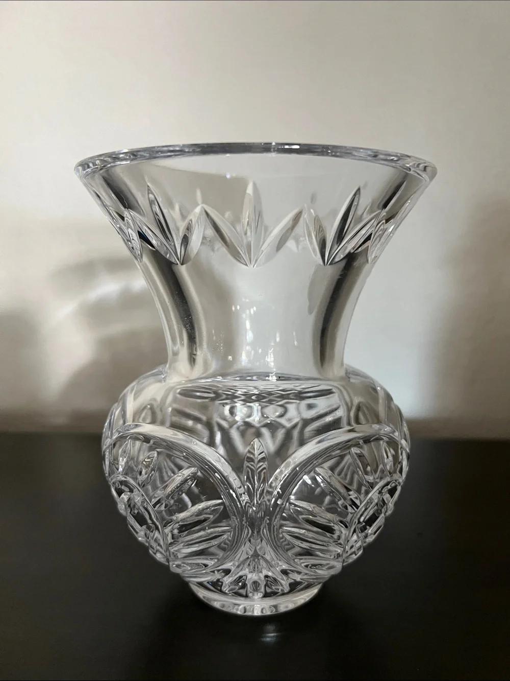 Waterford Clear Cut Crystal Vase - Elegant Home Accent